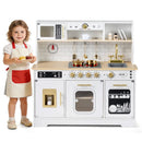 Wooden Play Kitchen for Kids with Realistic Lights and Sounds by LJGDeals