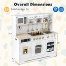 Wooden Play Kitchen for Kids with Realistic Lights and Sounds