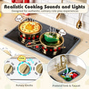 Wooden Play Kitchen for Kids with Realistic Lights and Sounds by LJGDeals