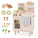 Wooden Play Kitchen Set for Kids with Stove, Sink & Faucet by DirectDeals