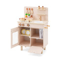 Wooden Play Kitchen Set for Kids with Stove, Sink & Faucet