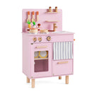 Wooden Play Kitchen Set for Kids with Stove, Sink & Faucet