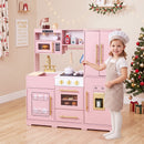 Wooden Play Kitchen with Lights & Sounds for Kids Ages 3+