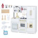 Wooden Play Kitchen with Lights & Sounds for Kids Ages 3+
