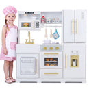 Wooden Play Kitchen with Lights & Sounds for Kids Ages 3+