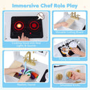 Wooden Play Kitchen with Lights & Sounds for Kids Ages 3+