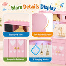 Wooden Play Kitchen with Lights & Sounds for Toddlers 3+