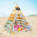 Triangle Hideaway Playhouse with Removable Chalkboard for Indoor and Outdoor by LJGDeals