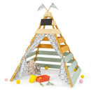 Triangle Hideaway Playhouse with Removable Chalkboard for Indoor and Outdoor by LJGDeals