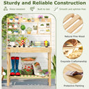 Wooden Potting Bench Table Garden Planting Workstation with 3-Tier Open Shelf by LJGDeals