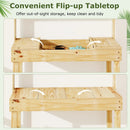 Wooden Potting Bench Table Garden Planting Workstation with 3-Tier Open Shelf by LJGDeals