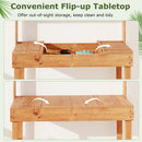 Wooden Potting Bench Table Garden Planting Workstation with 3-Tier Open Shelf by LJGDeals