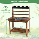 Wooden Potting Bench Table Outdoor Mud Kitchen with Solid Fir Wood Frame-Natural by LJGDeals