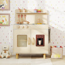 Wooden Pretend Kitchen Playset with Realistic Ice Maker