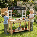 Wooden Play Kitchen with Bench and Cooking Accessories by LJGDeals