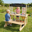 Wooden Play Kitchen with Bench and Cooking Accessories by LJGDeals
