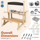 Wooden Play Kitchen with Bench and Cooking Accessories by LJGDeals