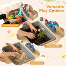 Wooden Play Kitchen with Bench and Cooking Accessories by LJGDeals