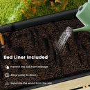 Wooden Raised Garden Bed with Legs and Lockable Wheels-Natural by LJGDeals