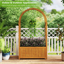 Wooden Raised Garden Bed with Lattice Trellis and Arched Roof-Orange by LJGDeals