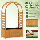 Wooden Raised Garden Bed with Lattice Trellis and Arched Roof-Orange by LJGDeals