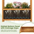 Wooden Raised Garden Bed with Lattice Trellis and Arched Roof-Orange by LJGDeals