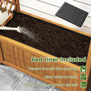 Wooden Raised Garden Bed with Lattice Trellis and Arched Roof-Orange by LJGDeals
