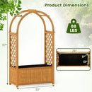 Wooden Raised Garden Bed with Lattice Trellis and Arched Roof-Orange by LJGDeals