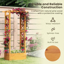 Wooden Raised Garden Bed with Lattice Trellis and Hanging Roof-Orange by LJGDeals