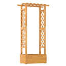 Wooden Raised Garden Bed with Lattice Trellis and Hanging Roof-Orange by LJGDeals