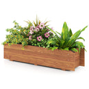Wooden Raised Garden Bed with Drainage Holes and Liner Elevated Rectangular Planter Box-Orange by LJGDeals
