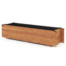 Wooden Raised Garden Bed with Drainage Holes and Liner Elevated Rectangular Planter Box-Orange by LJGDeals