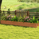 Wooden Raised Garden Bed with Drainage Holes and Liner Elevated Rectangular Planter Box-Orange by LJGDeals