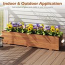 Wooden Raised Garden Bed with Drainage Holes and Liner Elevated Rectangular Planter Box-Orange by LJGDeals