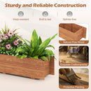 Wooden Raised Garden Bed with Drainage Holes and Liner Elevated Rectangular Planter Box-Orange by LJGDeals