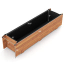 Wooden Raised Garden Bed with Drainage Holes and Liner Elevated Rectangular Planter Box-Orange by LJGDeals