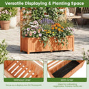 Wooden Raised Garden Bed 59 Inch Tall Elevated Planter Box with Vertical Trellis-Orange by LJGDeals