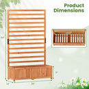 Wooden Raised Garden Bed 59 Inch Tall Elevated Planter Box with Vertical Trellis-Orange by LJGDeals