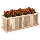 Wooden Raised Garden Bed Natural Acacia Wood Rectangular Planter Box with Drainage-Natural by LJGDeals
