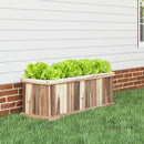 Wooden Raised Garden Bed Natural Acacia Wood Rectangular Planter Box with Drainage-Natural by LJGDeals
