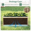 Wooden Raised Garden Bed Natural Acacia Wood Rectangular Planter Box with Drainage-Natural by LJGDeals