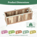 Wooden Raised Garden Bed Natural Acacia Wood Rectangular Planter Box with Drainage-Natural by DirectDeals