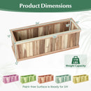 Wooden Raised Garden Bed Natural Acacia Wood Rectangular Planter Box with Drainage-Natural by LJGDeals