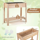 Wooden Raised Garden Bed with Legs and Storage Shelf by LJGDeals