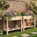 Wooden Raised Garden Bed with Legs and Storage Shelf by LJGDeals
