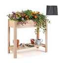 Wooden Raised Garden Bed with Legs and Storage Shelf by LJGDeals