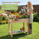 Wooden Raised Garden Bed with Legs and Storage Shelf by LJGDeals