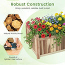 Wooden Raised Garden Bed Natural Acacia Wood Rectangular Planter Box with Liner-Natural by LJGDeals