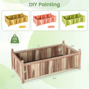 Wooden Raised Garden Bed Natural Acacia Wood Rectangular Planter Box with Liner-Natural by LJGDeals
