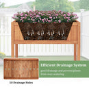 Wooden Raised Garden Bed with Storage Shelf and 220 LBS Capacity-Orange by LJGDeals